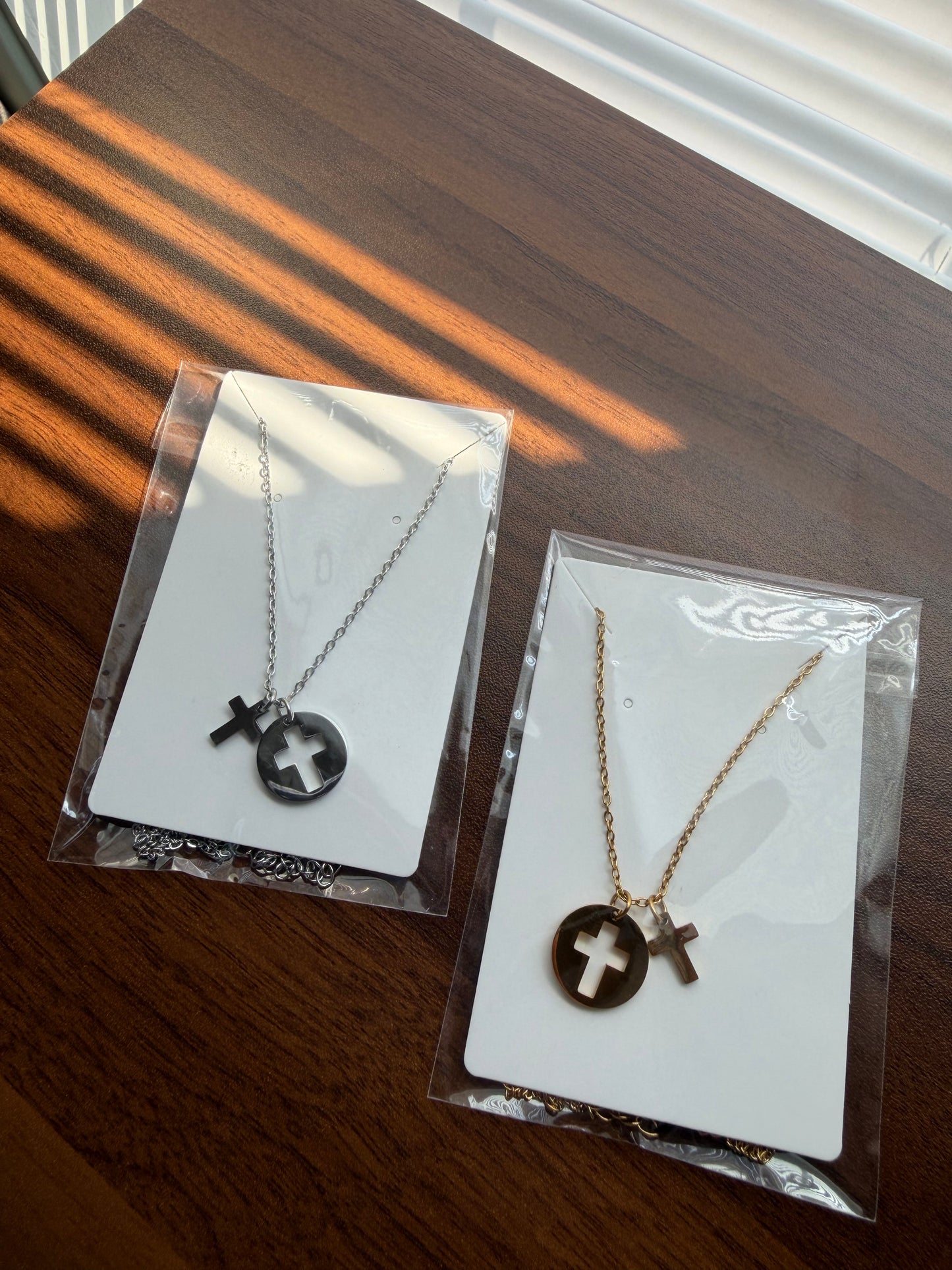 2 Piece Cross Necklace