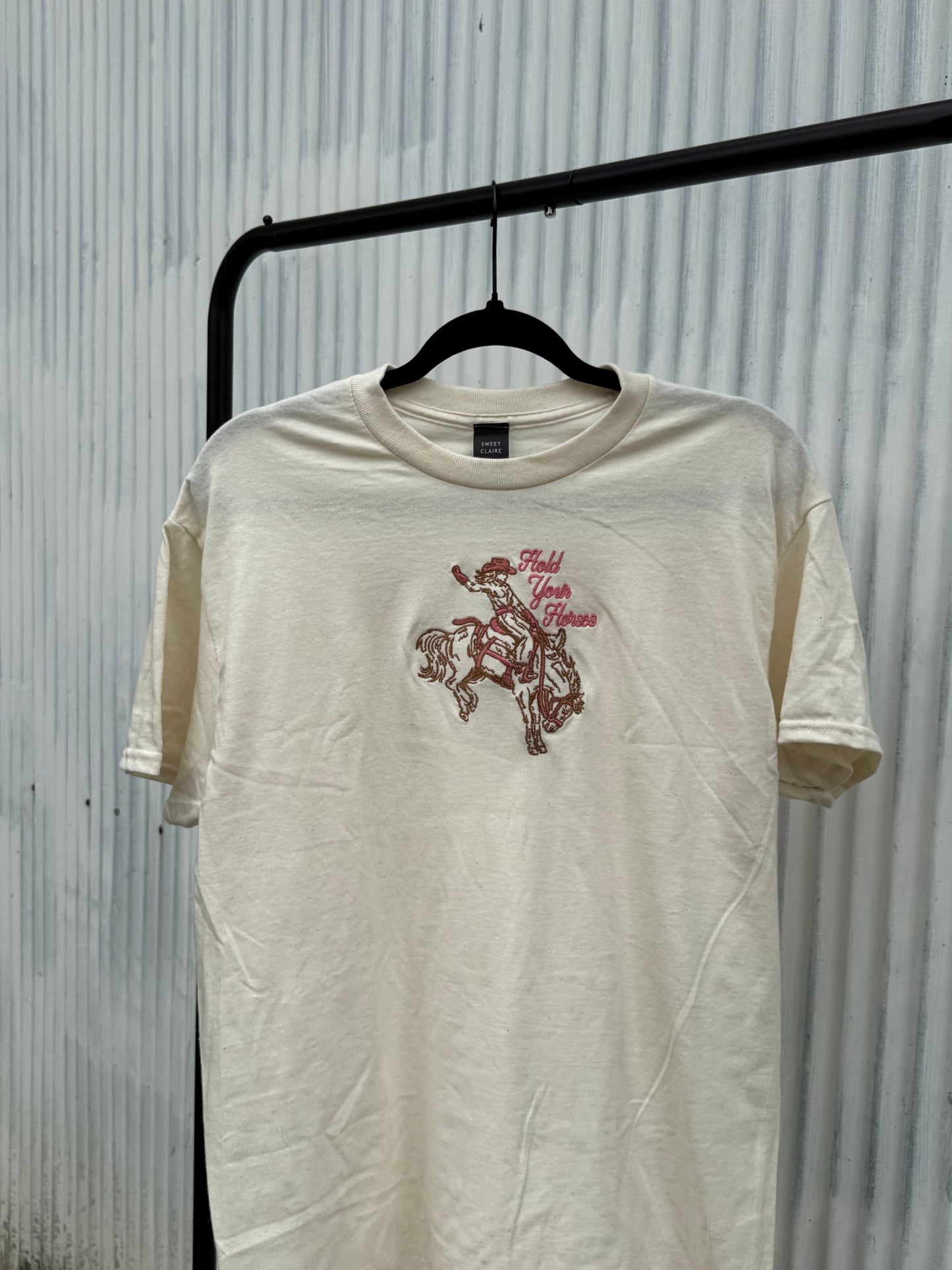 Hold Your Horses Embroidered Tee