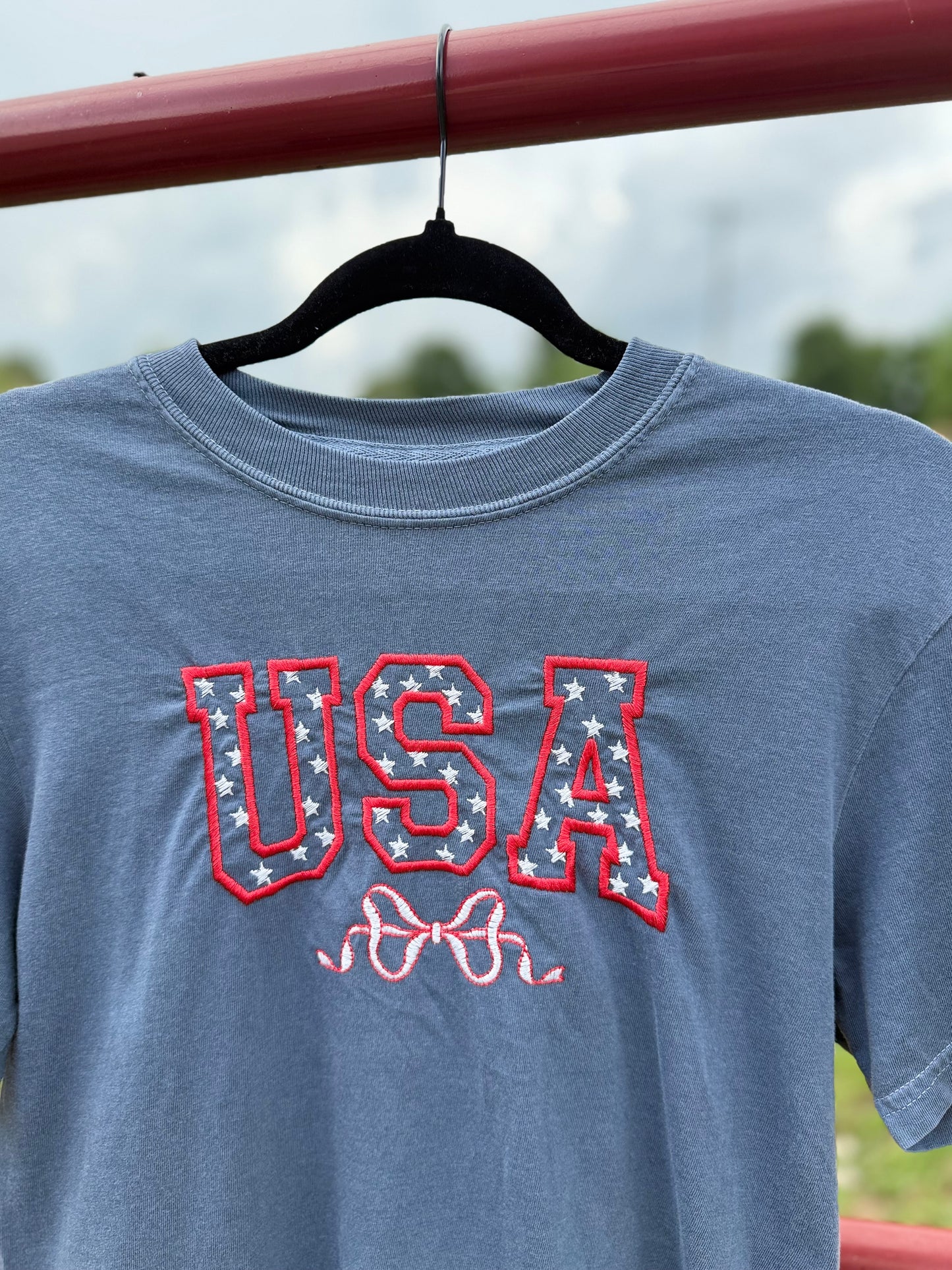 Embroidered “USA” Tee