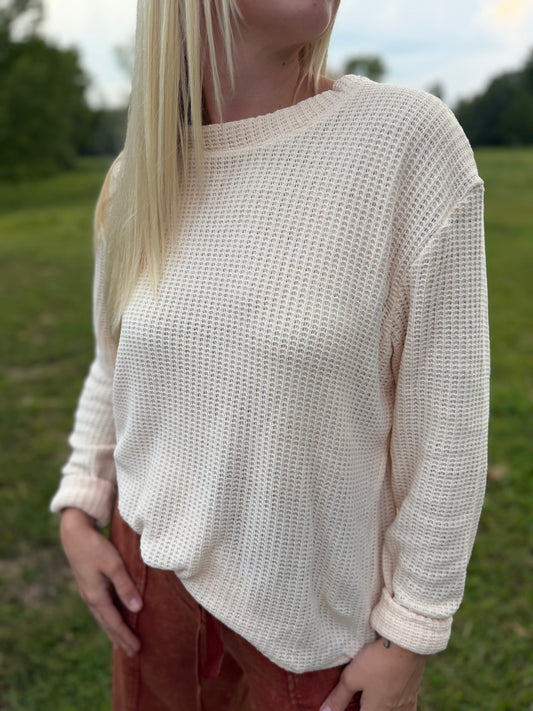 Lilly Waffle Sweater