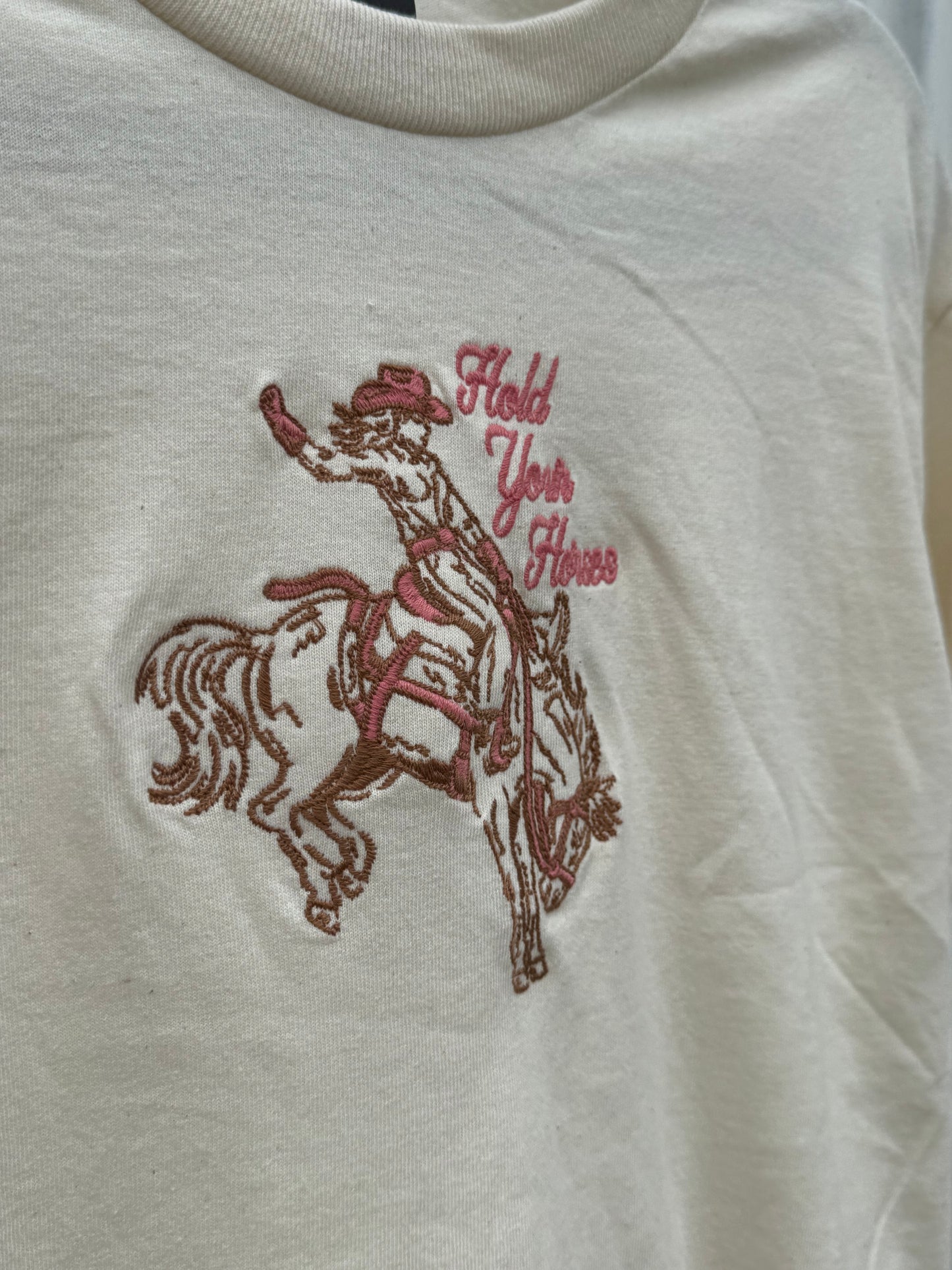 Hold Your Horses Embroidered Tee