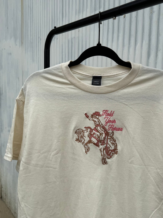 Hold Your Horses Embroidered Tee