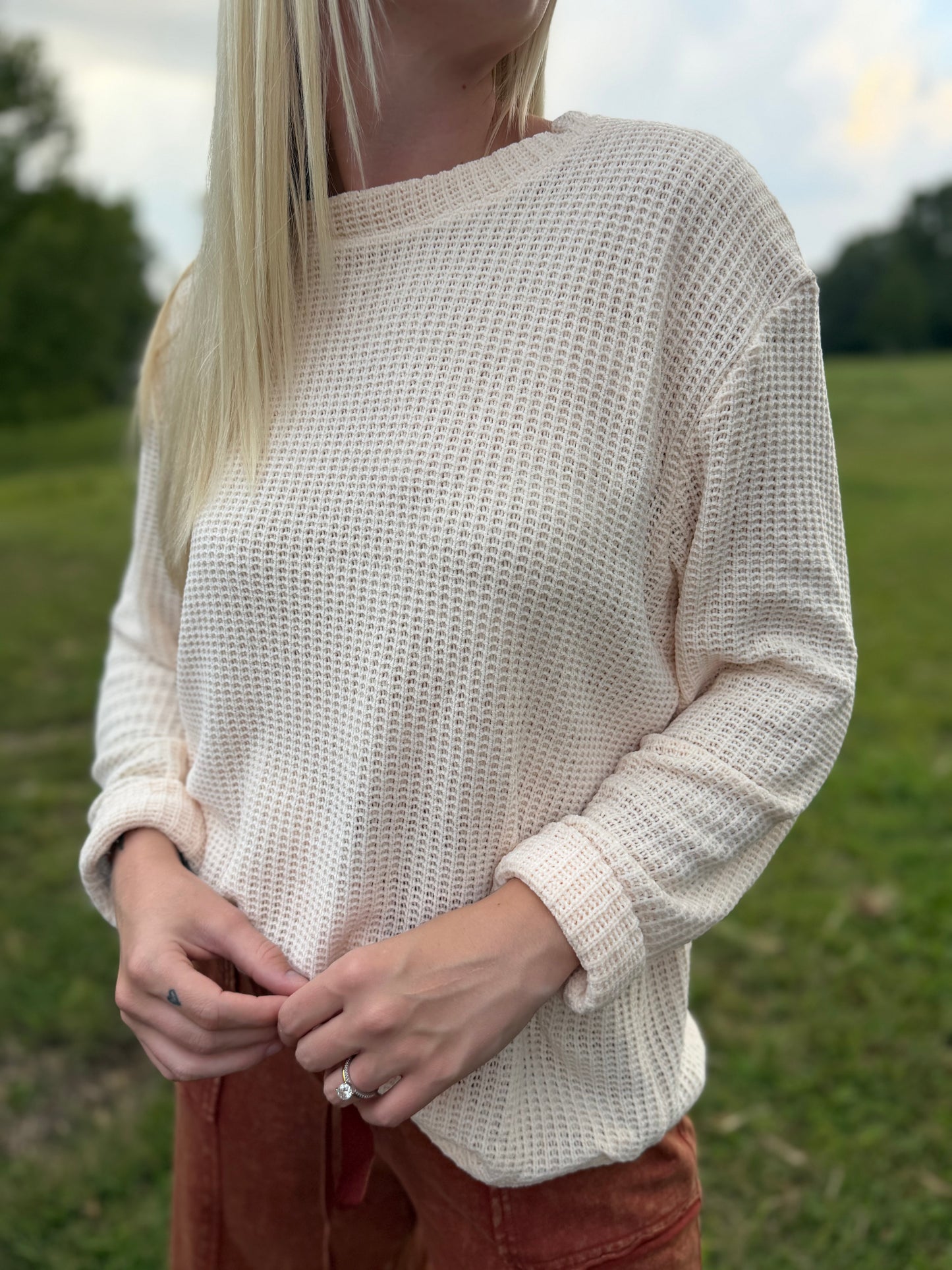 Lilly Waffle Sweater