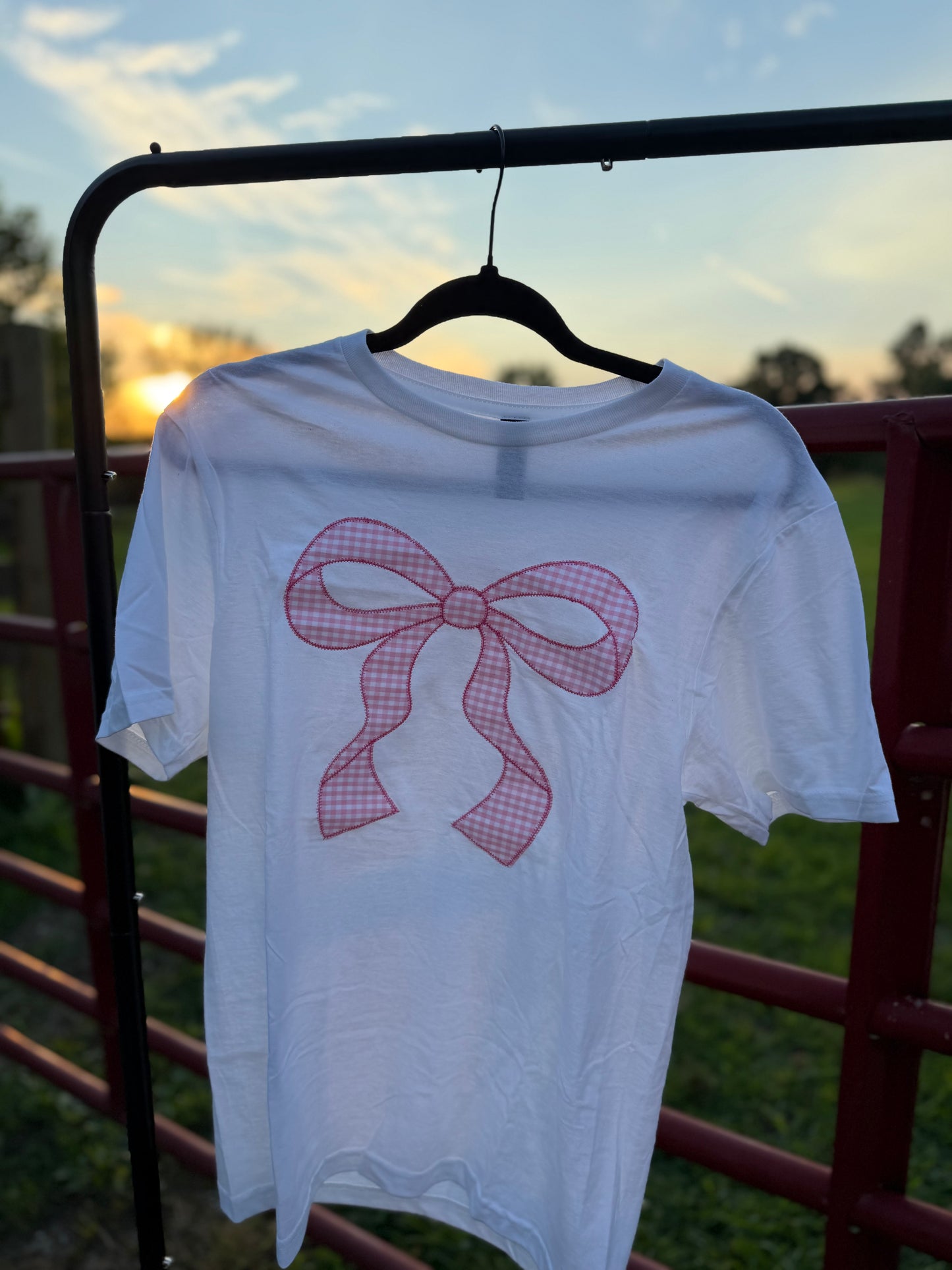 Embroidered Bow Tee