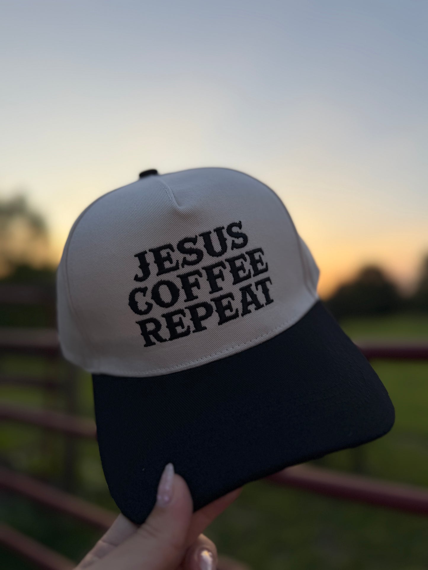 “Jesus Coffee Repeat” Hat
