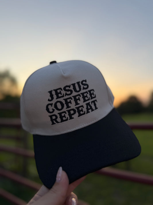 “Jesus Coffee Repeat” Hat
