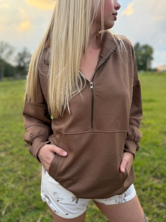 Heather Half Zip