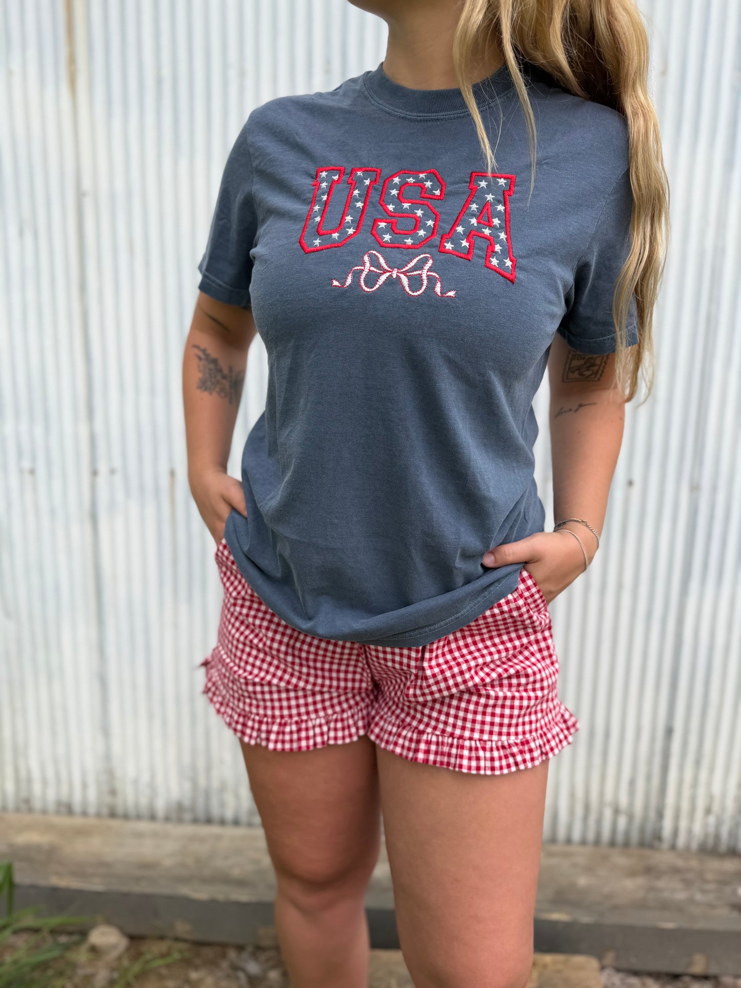 Embroidered “USA” Tee