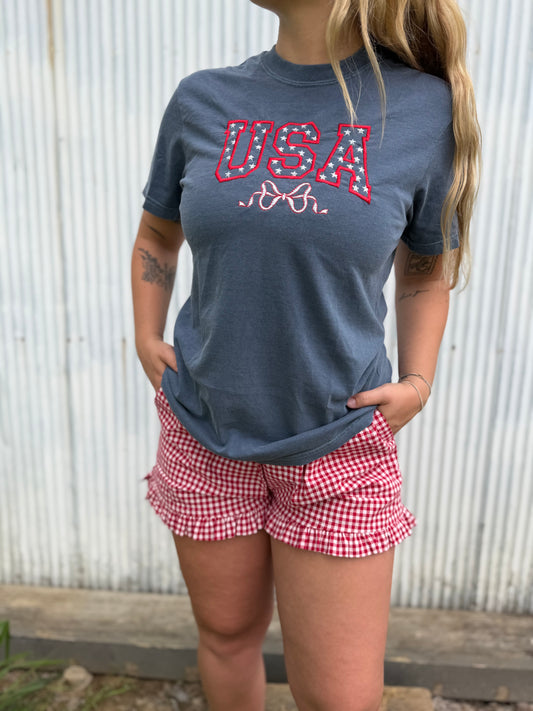 Embroidered “USA” Tee