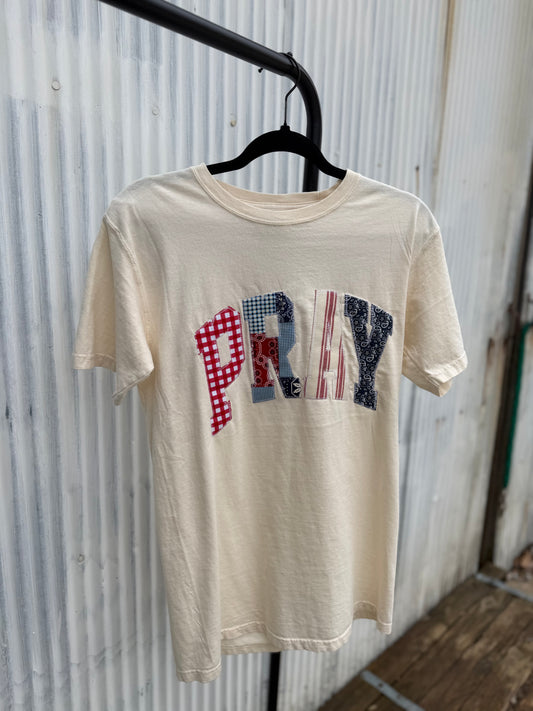 Embroidered "Pray" Tee