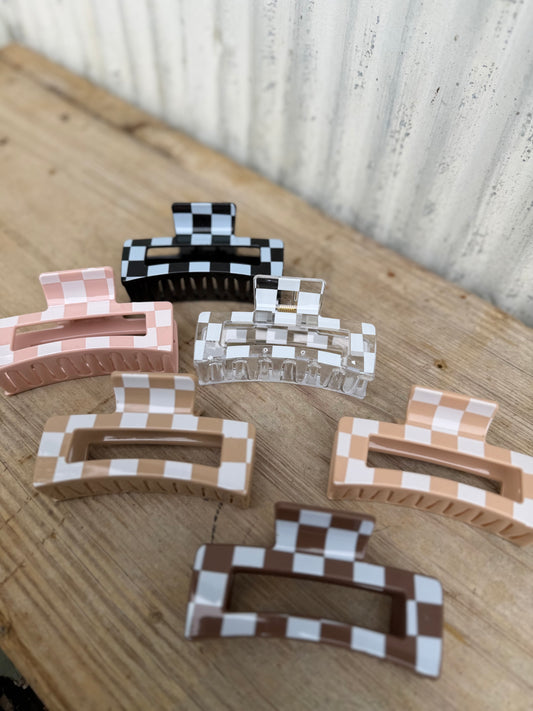 Checkered Claw Clip
