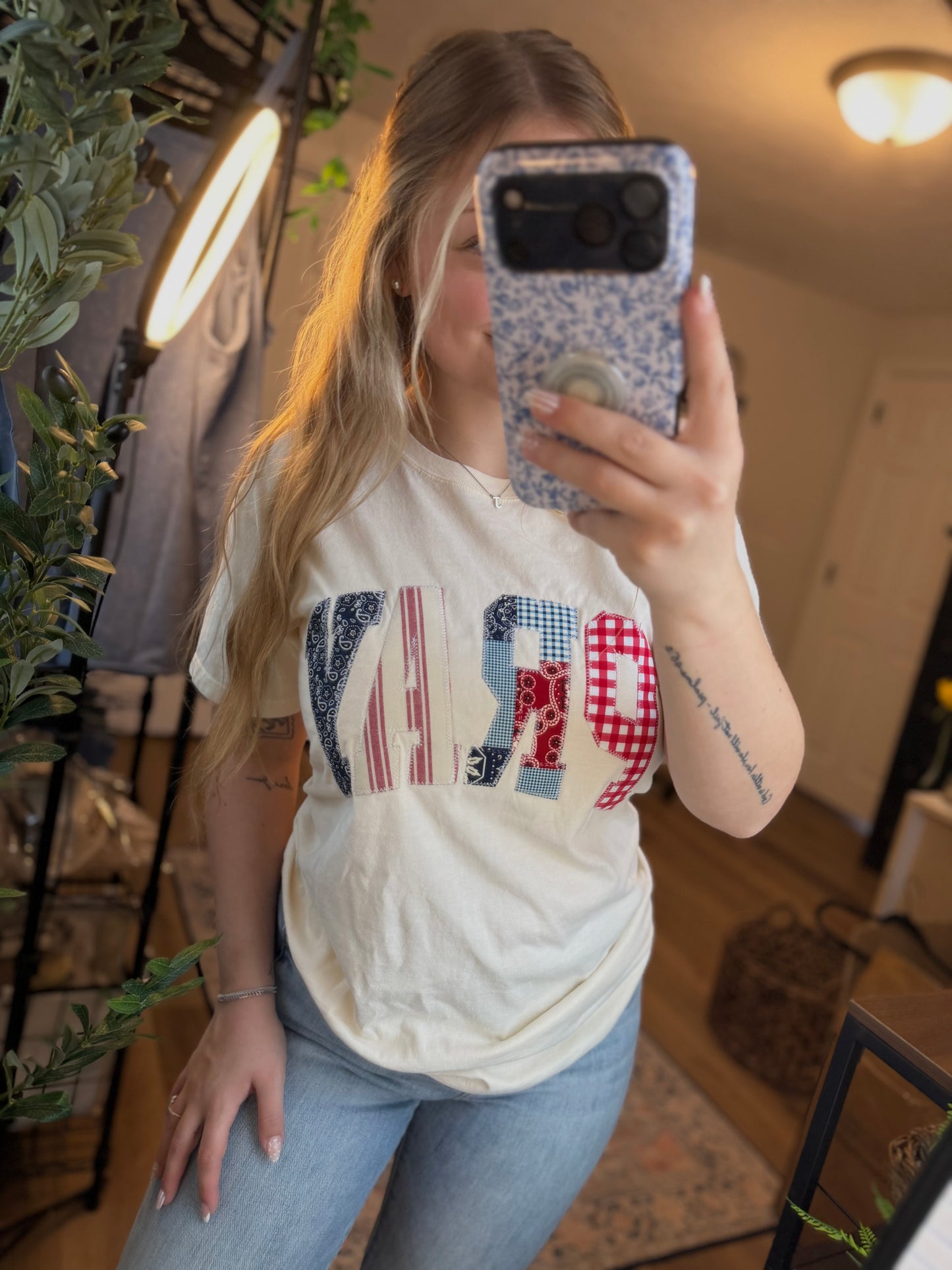 Embroidered "Pray" Tee